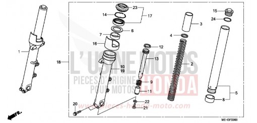 GABEL, VORNE NSA700A8 de 2008